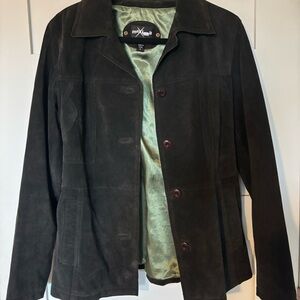 Maxima Women's Dark Brown Suede Jacket